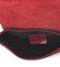 Dámská kožená crossbody kabelka černo červená - ItalY Tamia
