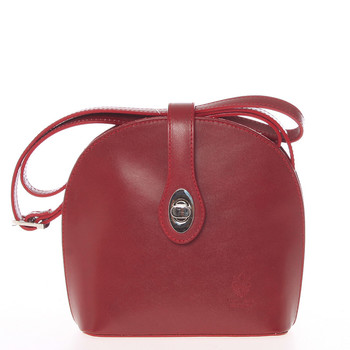 Malá dámská červená kožená crossbody kabelka - ItalY Zerena