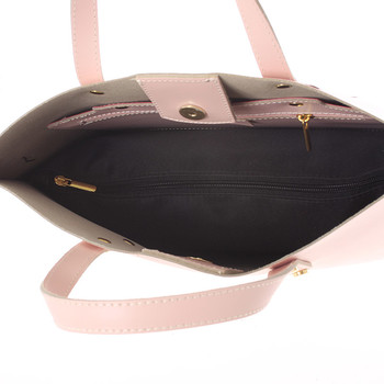 Růžová kožená kabelka do ruky - ItalY Sydney