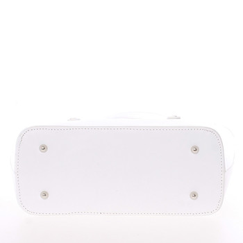 Elegantní bílá kožená kabelka přes rameno - ItalY Madeline