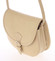 Malá světlá taupe pevná crossbody kožená kabelka - ItalY EmRoya