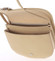 Malá světlá taupe pevná crossbody kožená kabelka - ItalY EmRoya
