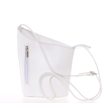 Originální bílá kožená crossbody kabelka - ItalY Meidi