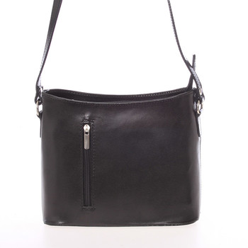 Malá černá kožená crossbody kabelka  - ItalY Madora