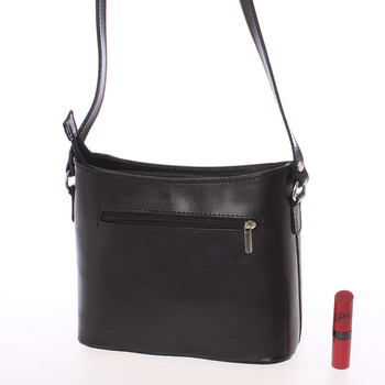 Malá černá kožená crossbody kabelka  - ItalY Madora