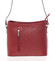 Malá červená kožená crossbody kabelka  - ItalY Madora