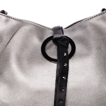 Originální dámská kabelka do ruky stříbrná - MARIA C Cherish