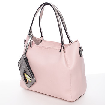 Módní měkká dámská kabelka růžová - Tomassini Kassidy