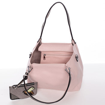 Módní měkká dámská kabelka růžová - Tomassini Kassidy