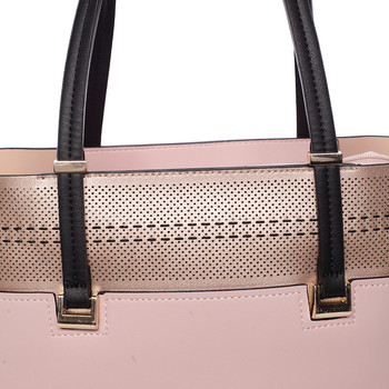 Trendy měkká dámská kabelka růžová - Tomassini Millie