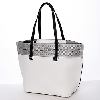 Trendy měkká dámská kabelka bílá - Tomassini Millie