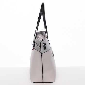 Trendy měkká dámská kabelka šedá - Tomassini Millie