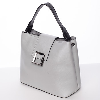 Trendy elegantní dámská kabelka stříbrná - Tommasini Alejandra
