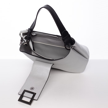 Trendy elegantní dámská kabelka stříbrná - Tommasini Alejandra