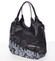 Módní měkká středně velká dámská kabelka černá - MARIA C Cameron