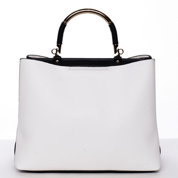 Exkluzivní měkká dámská kabelka do ruky bílá - Tomassini Kyndall