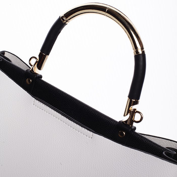 Exkluzivní měkká dámská kabelka do ruky bílá - Tomassini Kyndall