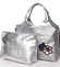 Moderní dámská stříbrná perforovaná kabelka - Maria C Melaney