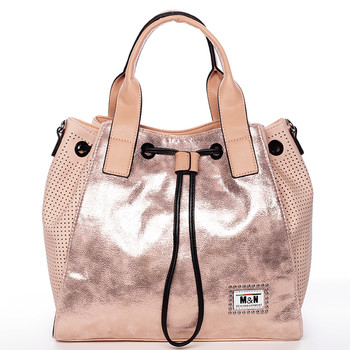 Trendy větší kabelka do ruky růžová - Silvia Rosa Lizbeth