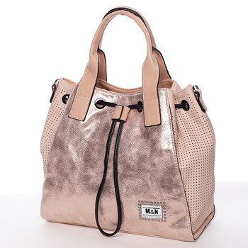 Trendy větší kabelka do ruky růžová - Silvia Rosa Lizbeth