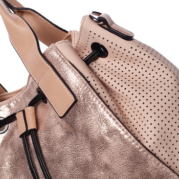 Trendy větší kabelka do ruky růžová - Silvia Rosa Lizbeth