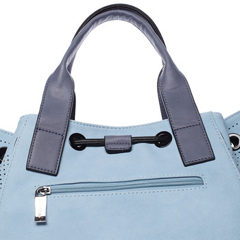 Trendy větší kabelka do ruky světle modrá - Silvia Rosa Lizbeth