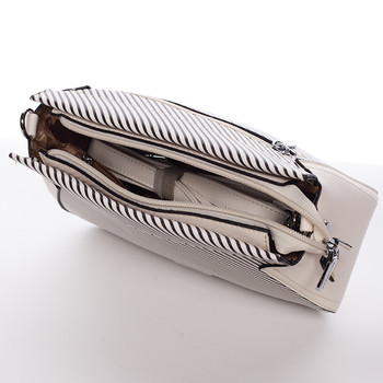 Malá originální crossbody kabelka béžová - Silvia Rosa Media