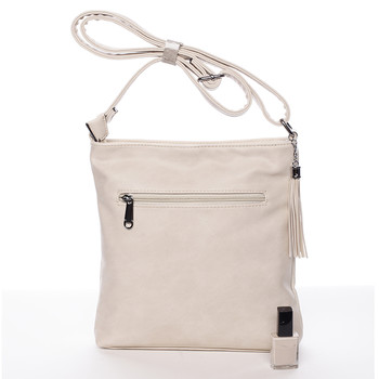 Módní béžová crossbody kabelka - Silvia Rosa Medora