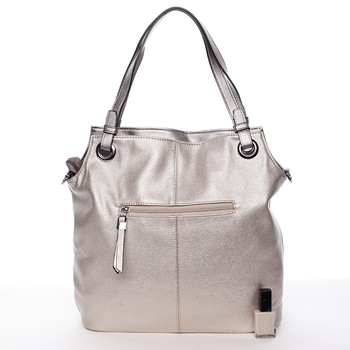 Módní dámská kabelka na předloktí stříbrná - MARIA C Skylar