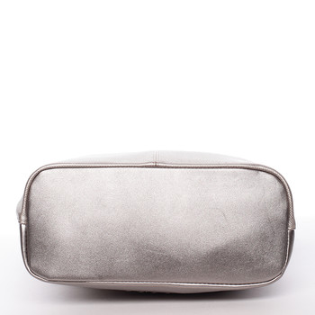 Módní dámská kabelka na předloktí stříbrná - MARIA C Skylar