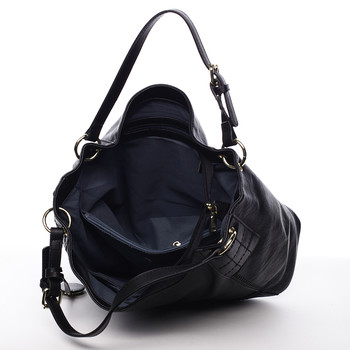 Větší dámská černá prošívaná kabelka - MARIA C Minta