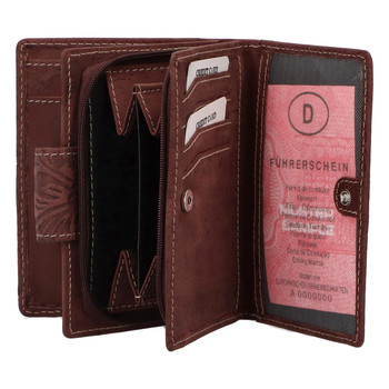 Dámská kožená peněženka bordó - Tomas Intya