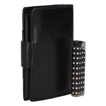 Elegantní kožená peněženka černá matná - Tomas Pilia