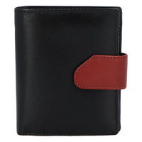 Pánská lesklá kožená peněženka černá - Tomas 75VO Detail
