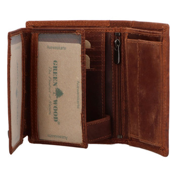 Pánská kožená peněženka hnědá - Greenwood Ambot