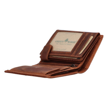 Pánská kožená peněženka hnědá - Greenwood Ambot