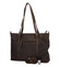 Luxusní dámská kožená kabelka přes rameno tmavě hnědá - Greenwood Elaisy