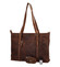 Luxusní dámská kožená kabelka přes rameno hnědá - Greenwood Elaisy 2