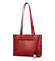 Módní dámská kožená kabelka červená - ItalY Zoelle