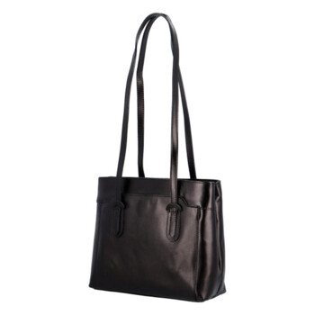 Dámská kožená kabelka přes rameno černá - ItalY Yuramia