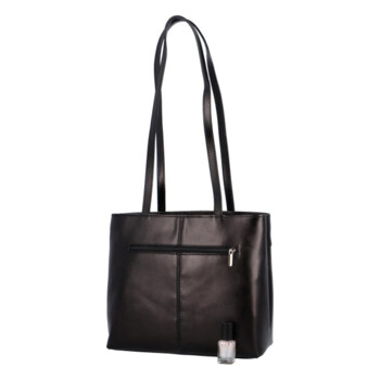 Dámská kožená kabelka přes rameno černá - ItalY Yuramia