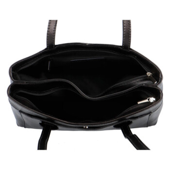 Dámská kožená kabelka přes rameno černá - ItalY Yuramia