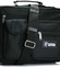 Pánská látková taška přes rameno černá - Bellugio F631