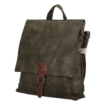 Dámský městský batoh tmavý khaki - Paolo Bags Vivet