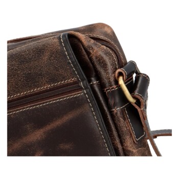 Pánská kožená crossbody taška hnědá - Wild Spencer