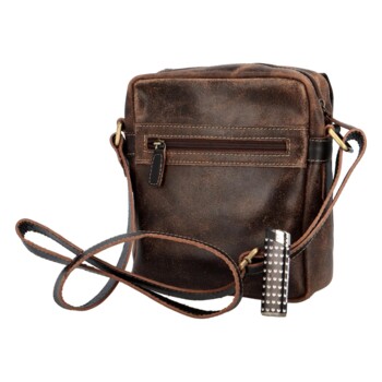 Pánská kožená crossbody taška hnědá - Wild Spencer