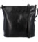 Dámská kožená crossbody kabelka černá - Katana Monána