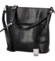 Dámská kožená crossbody kabelka černá - Katana Monána