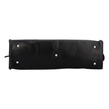 Dámská kožená kabelka přes rameno černá - Katana Frankye