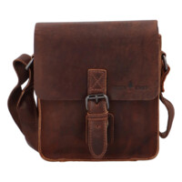 Pánská kožená crossbody taška hnědá - Greenwood Chemis